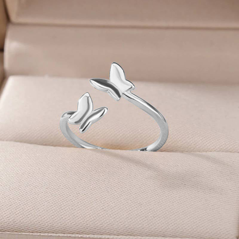 Adjustable Butterfly Ring in 925 sterling silver