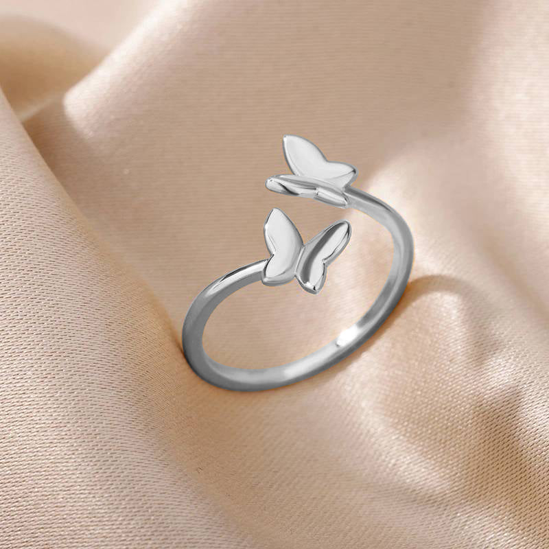 Adjustable Butterfly Ring in 925 sterling silver