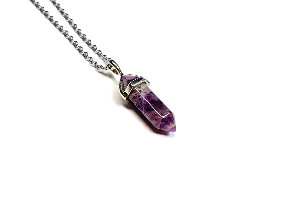 Gemstone Point Necklace in 925 sterling silver