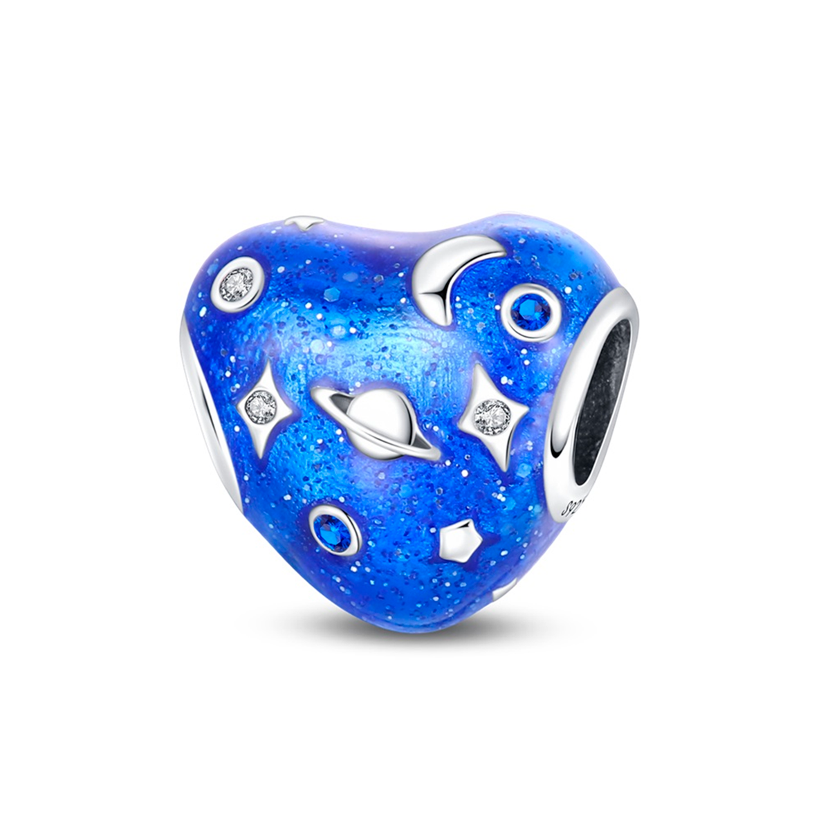 Space Love Charm in 925 Sterling Silver — Vanny Jewels