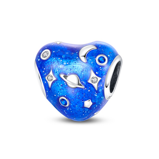 Space Love Charm in 925 Sterling Silver — Vanny Jewels