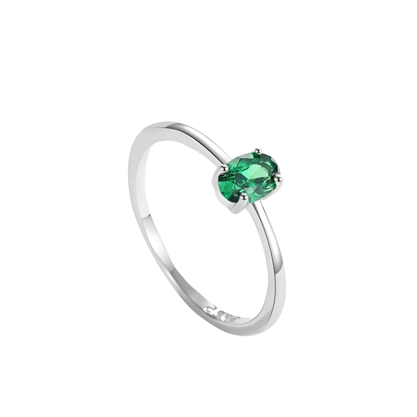 Drop Solitaire Ring in 925 sterling silver
