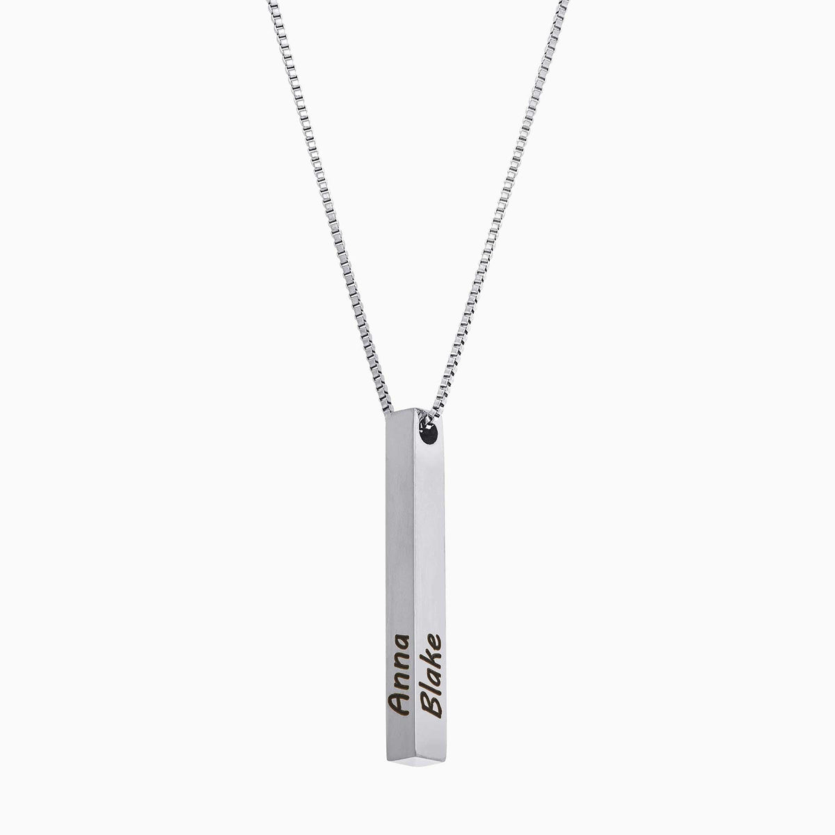Muse Pillar Bar Necklace in 925 sterling silver
