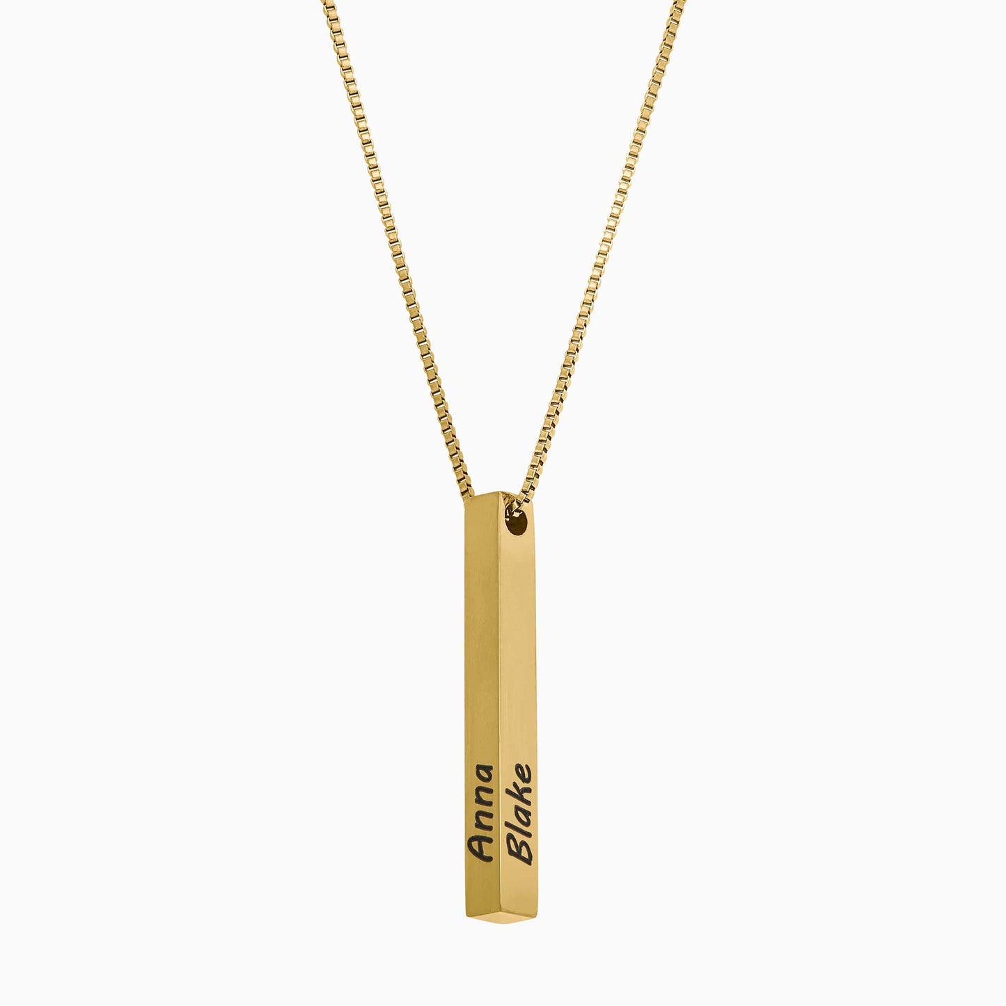 Muse Pillar Bar Necklace in gold tone