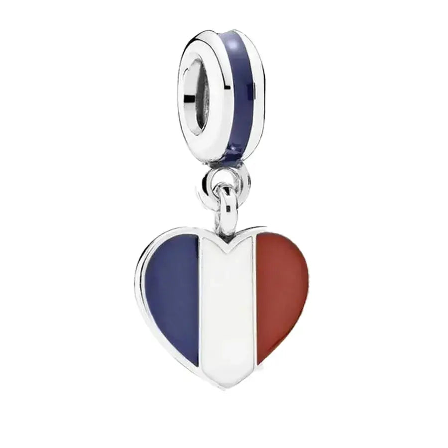 France Love Charm in 925 Sterling Silver — Vanny Jewels