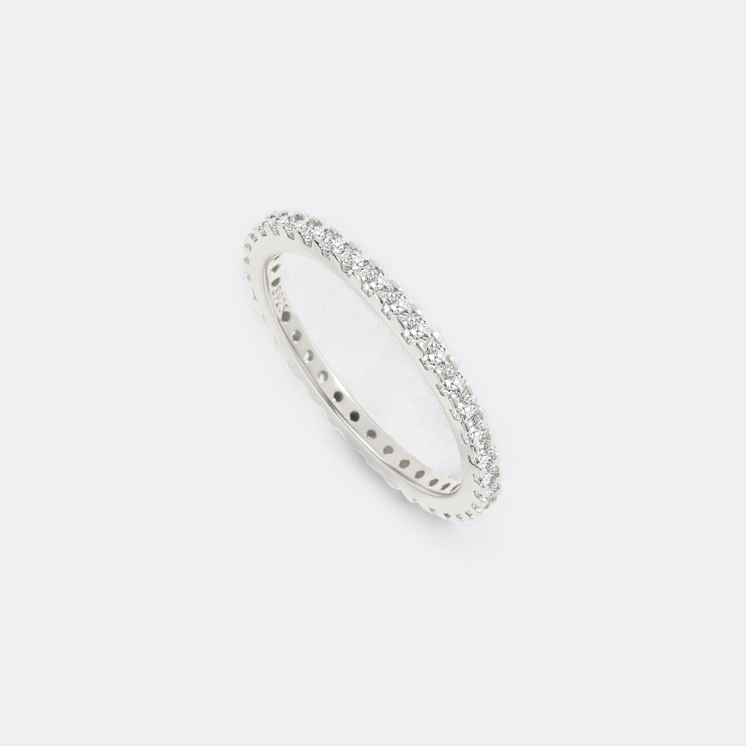 April Birthstone Eternity Stacking Ring in 925 sterling silver