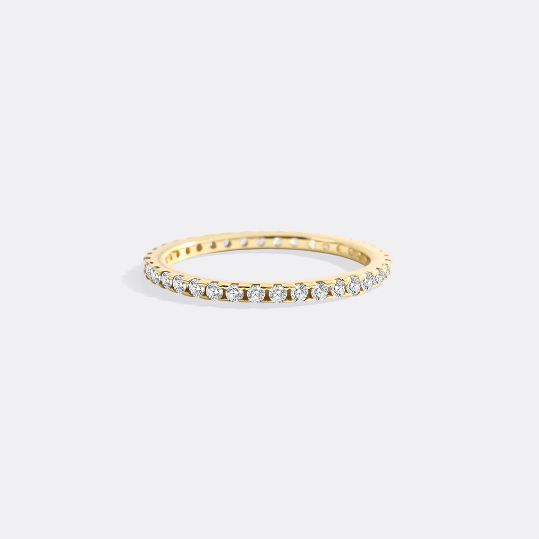 April Birthstone Eternity Stacking Ring in gold tone