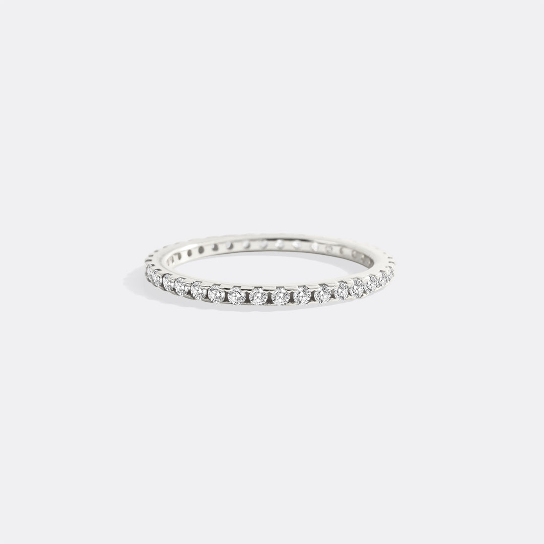 April Birthstone Eternity Stacking Ring in 925 sterling silver