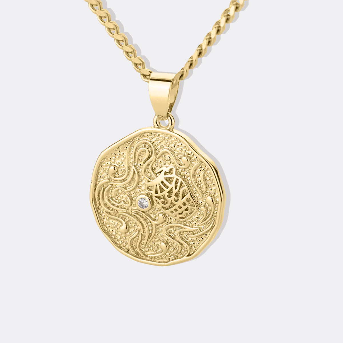 Collana Pendente Moneta Segno Zodiacale