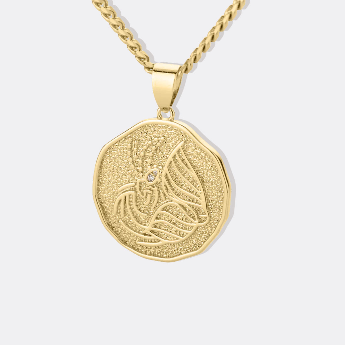 Collana Pendente Moneta Segno Zodiacale