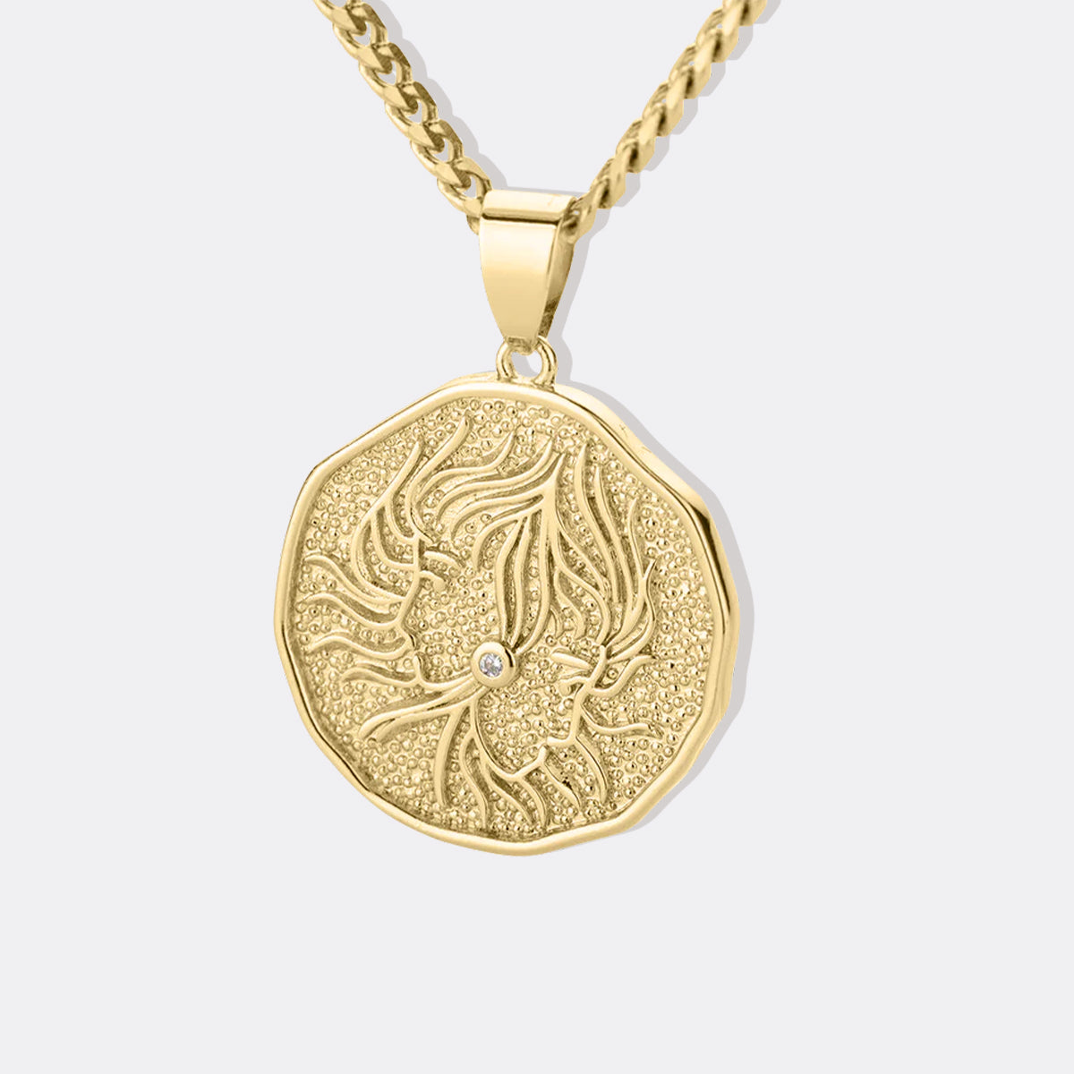 Collana Pendente Moneta Segno Zodiacale