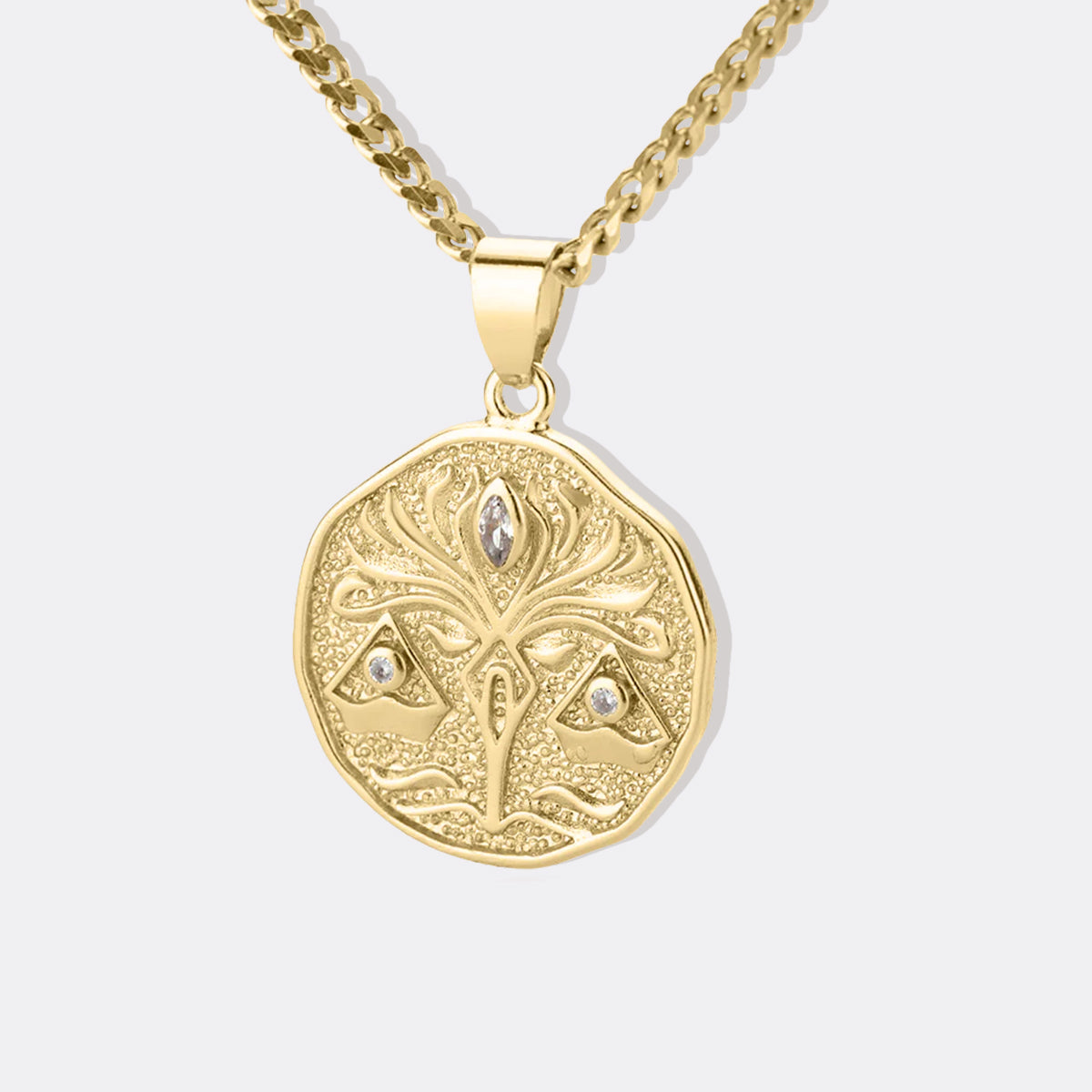 Collana Pendente Moneta Segno Zodiacale