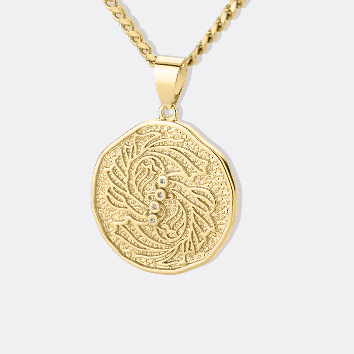 Collana Pendente Moneta Segno Zodiacale