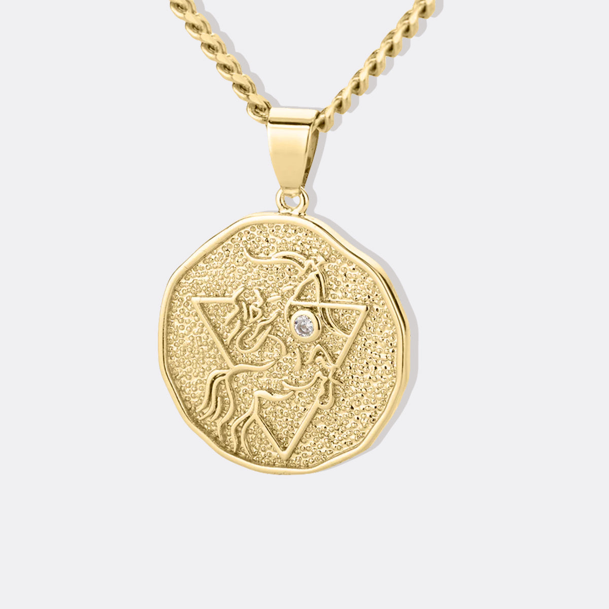 Collana Pendente Moneta Segno Zodiacale