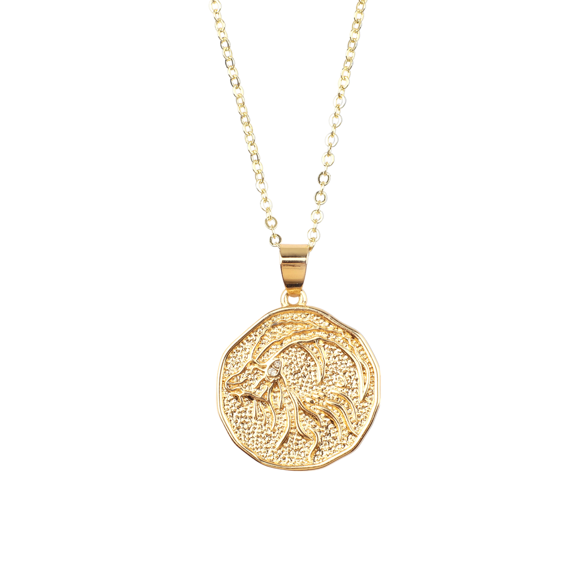 Collana Pendente Moneta Segno Zodiacale