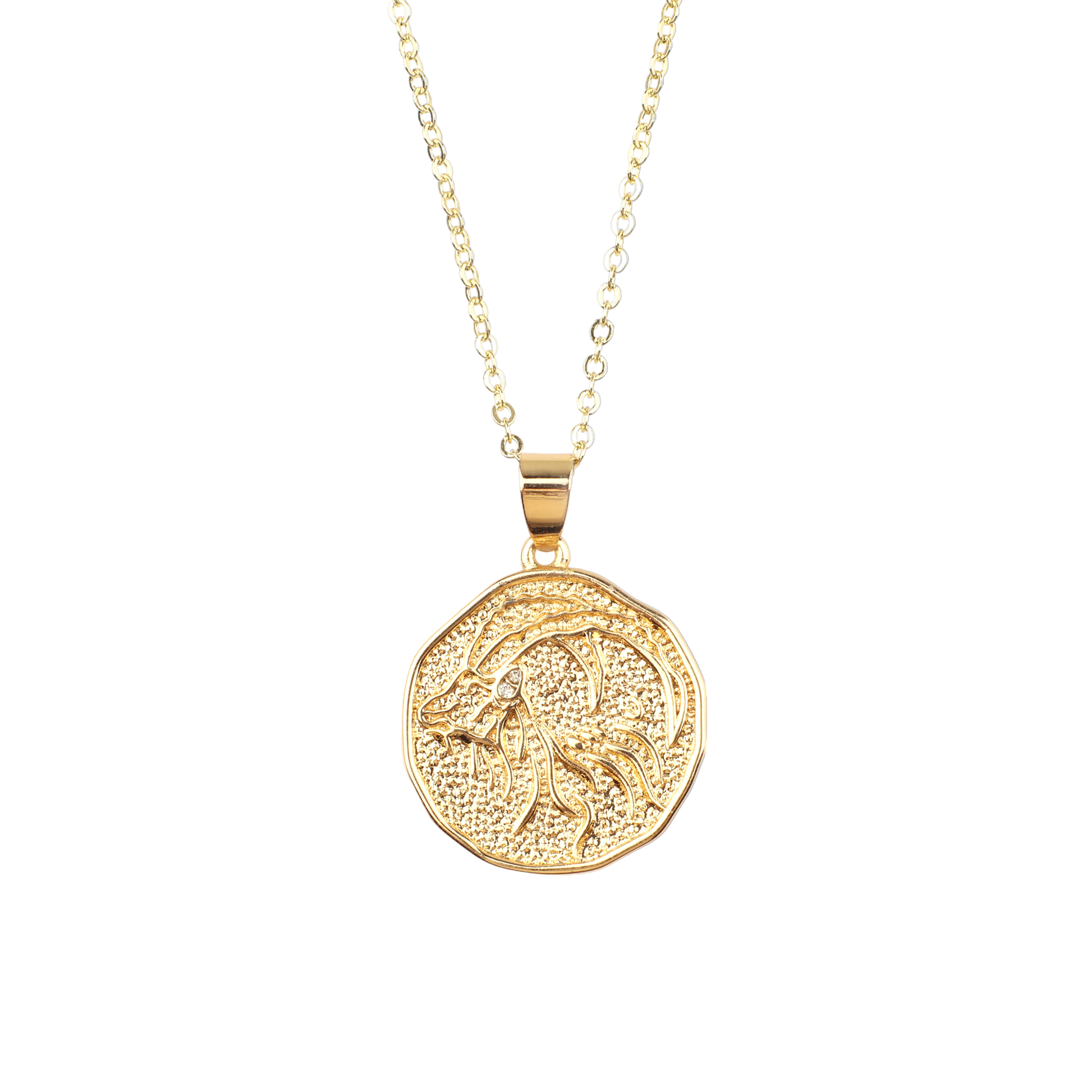 Collana Pendente Moneta Segno Zodiacale