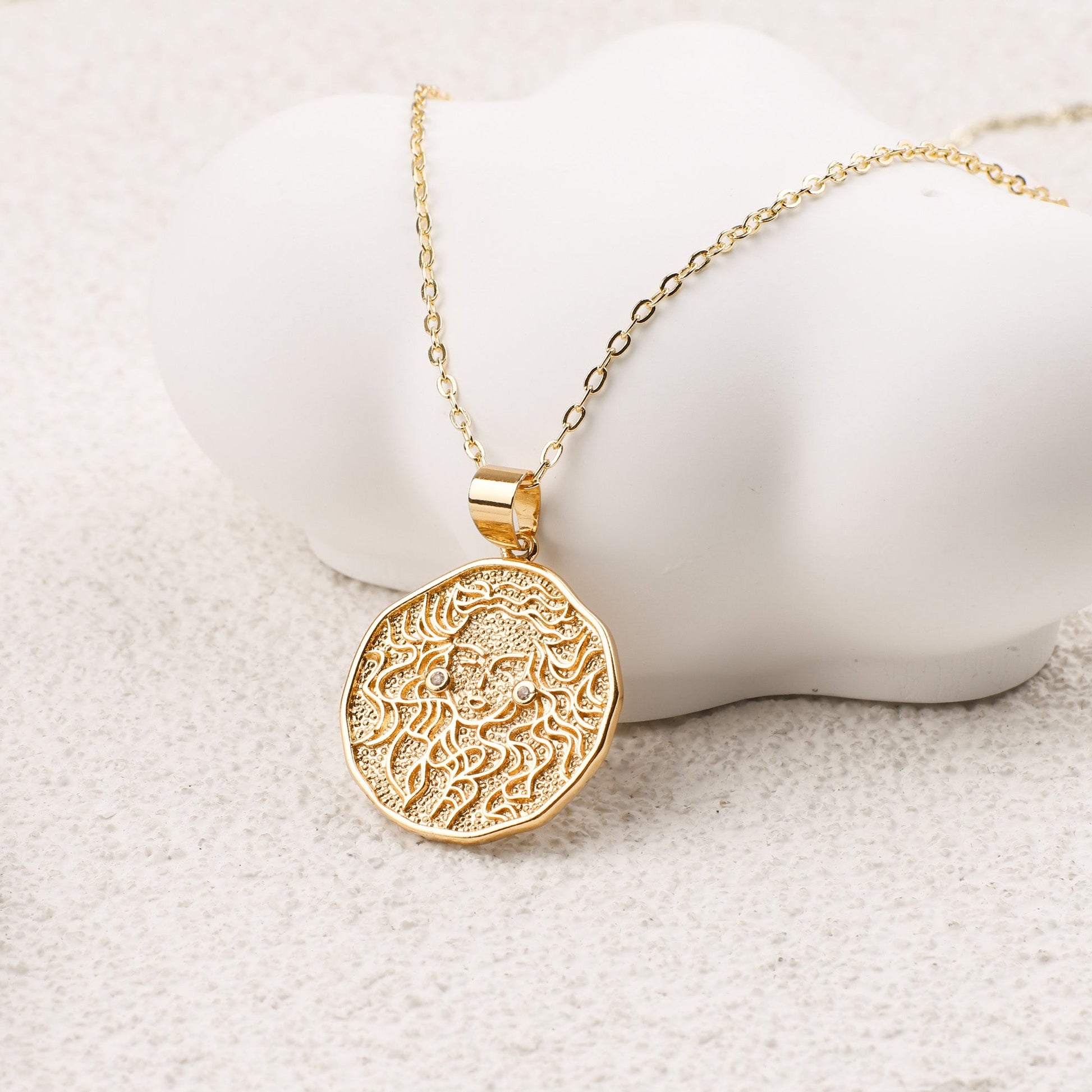 Collana Pendente Moneta Segno Zodiacale