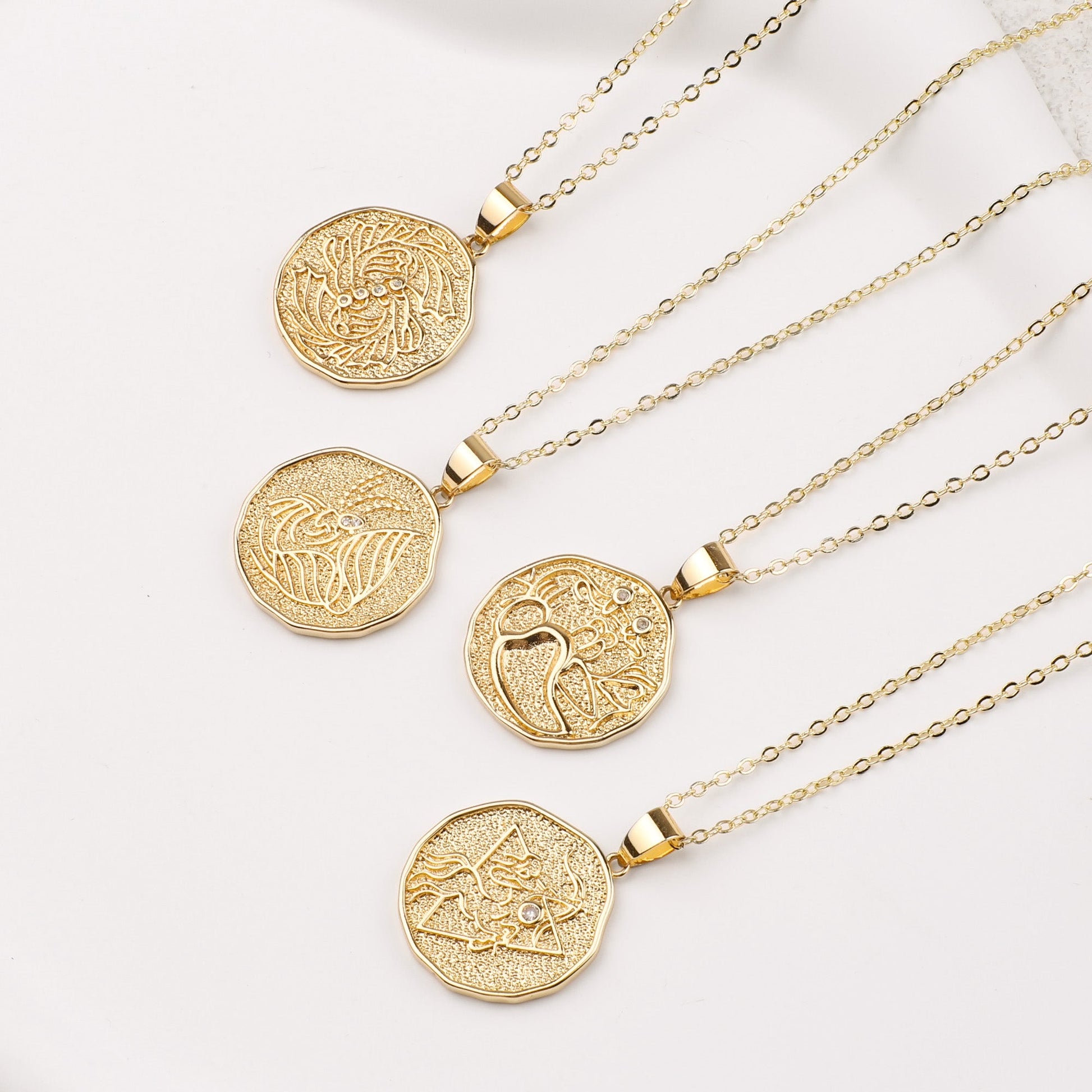 Collana Pendente Moneta Segno Zodiacale
