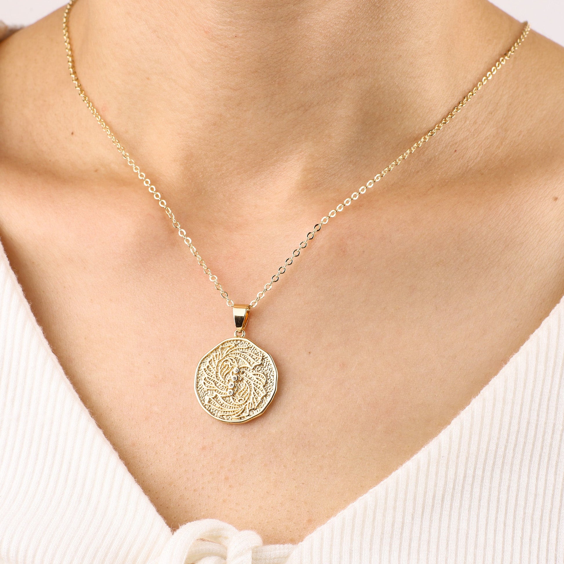 Collana Pendente Moneta Segno Zodiacale