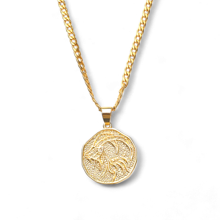 Astrological Sign Coin Pendant Necklace — Vanny Jewels