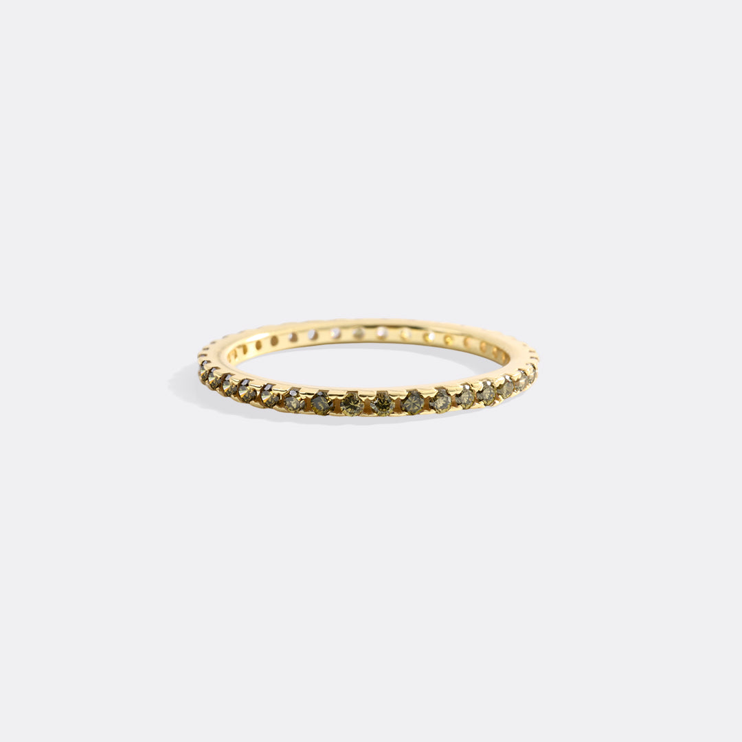 August Birthstone Eternity Stacking Ring in gold tone