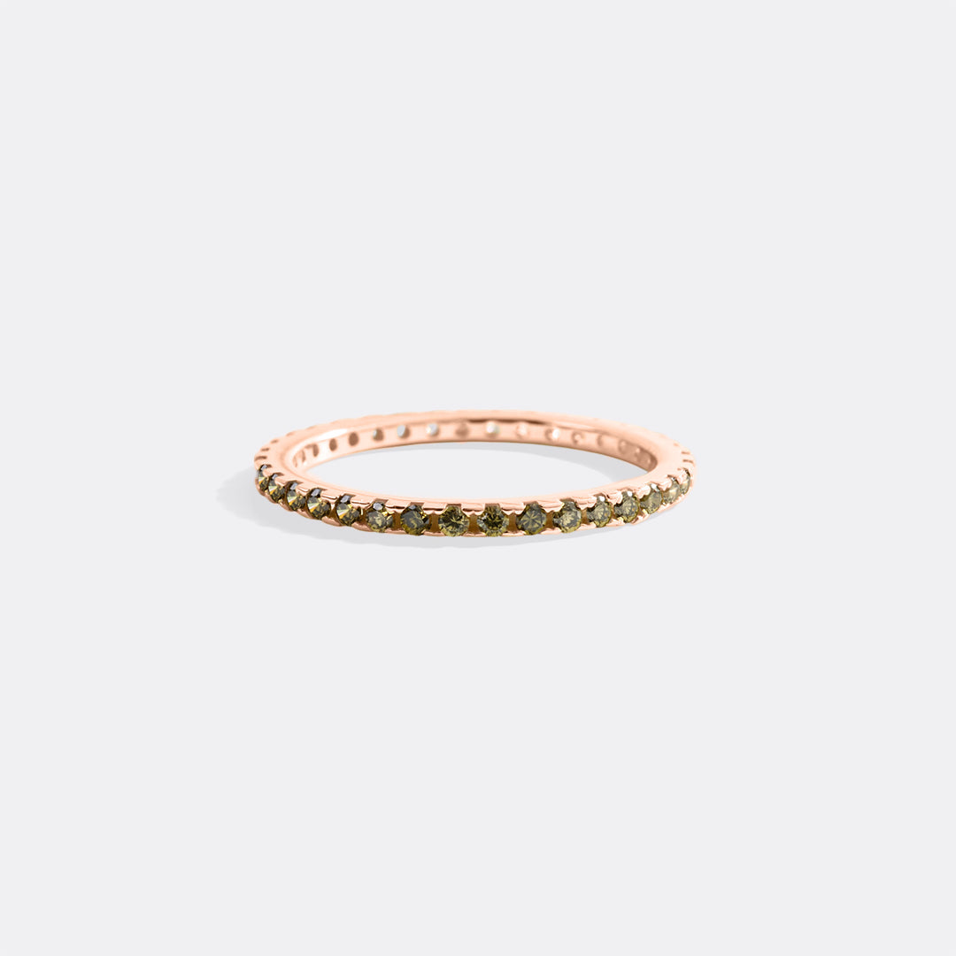 August Birthstone Eternity Stacking Ring in rose gold tone