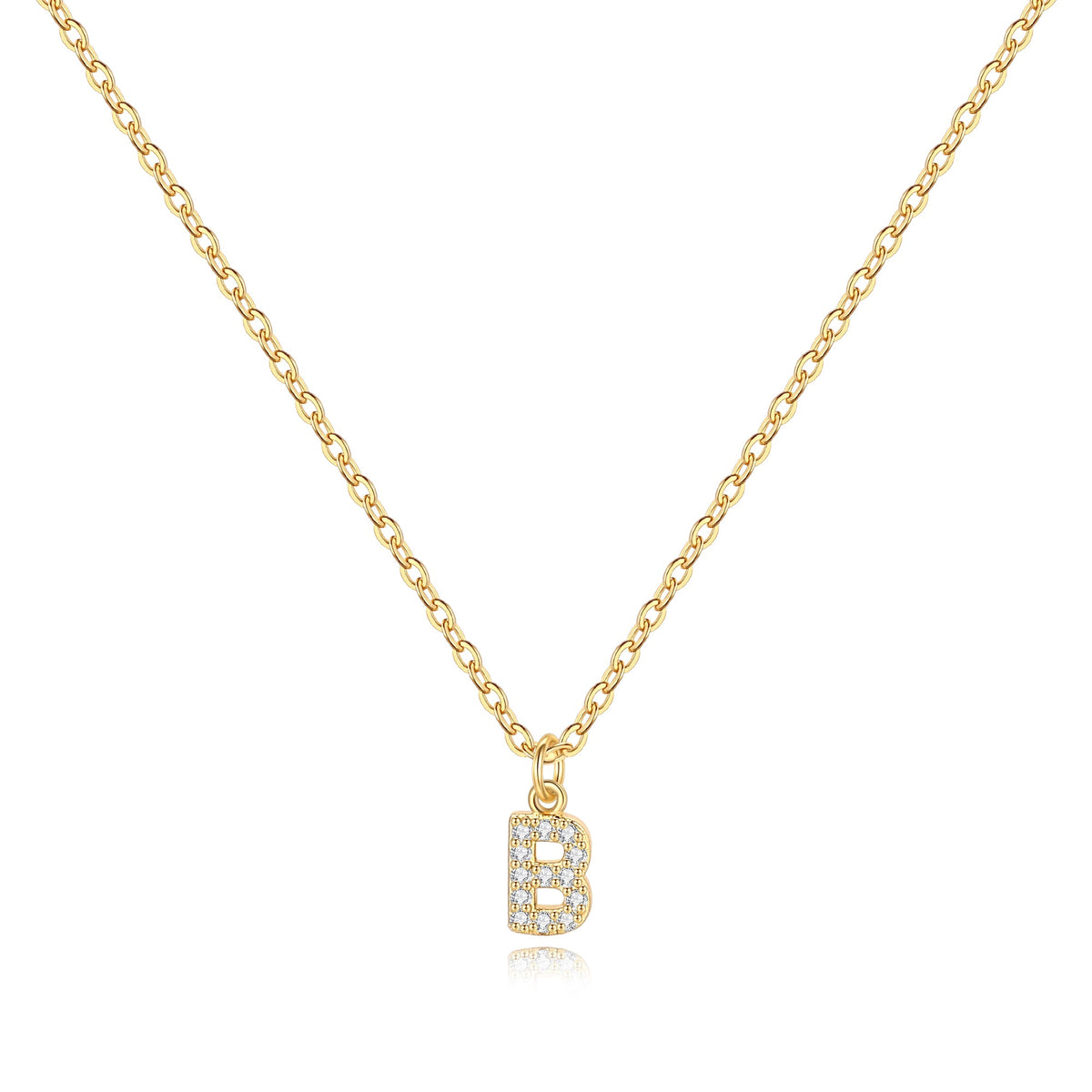 Pavé Uppercase Initial Necklace