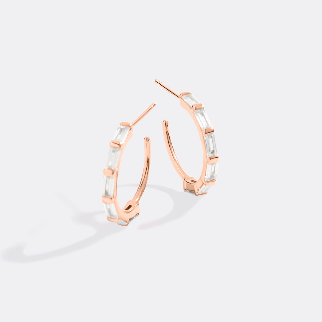 Baguette-Diamant-Creolen