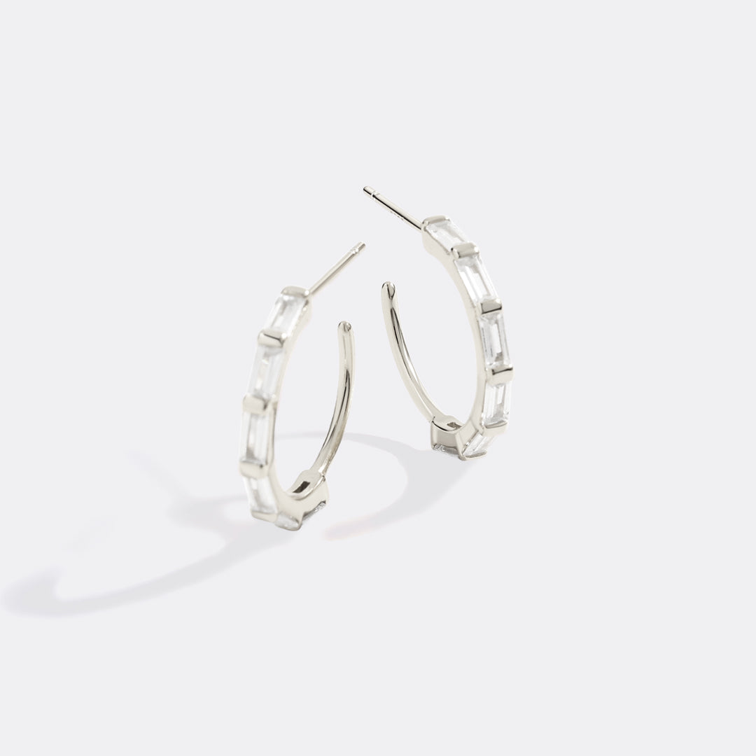 Baguette-Diamant-Creolen