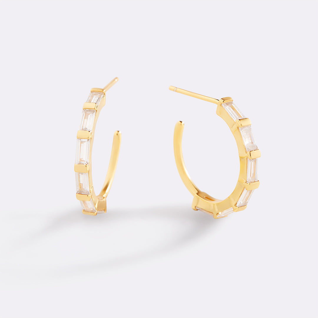 Baguette-Diamant-Creolen