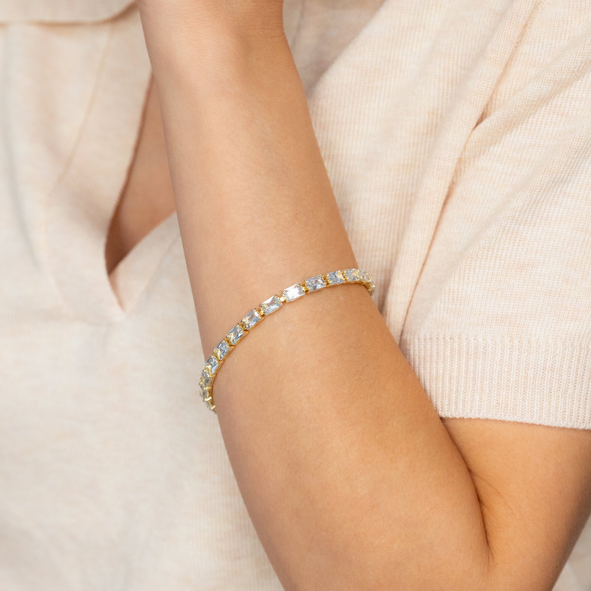 Baguette-Tennisarmband