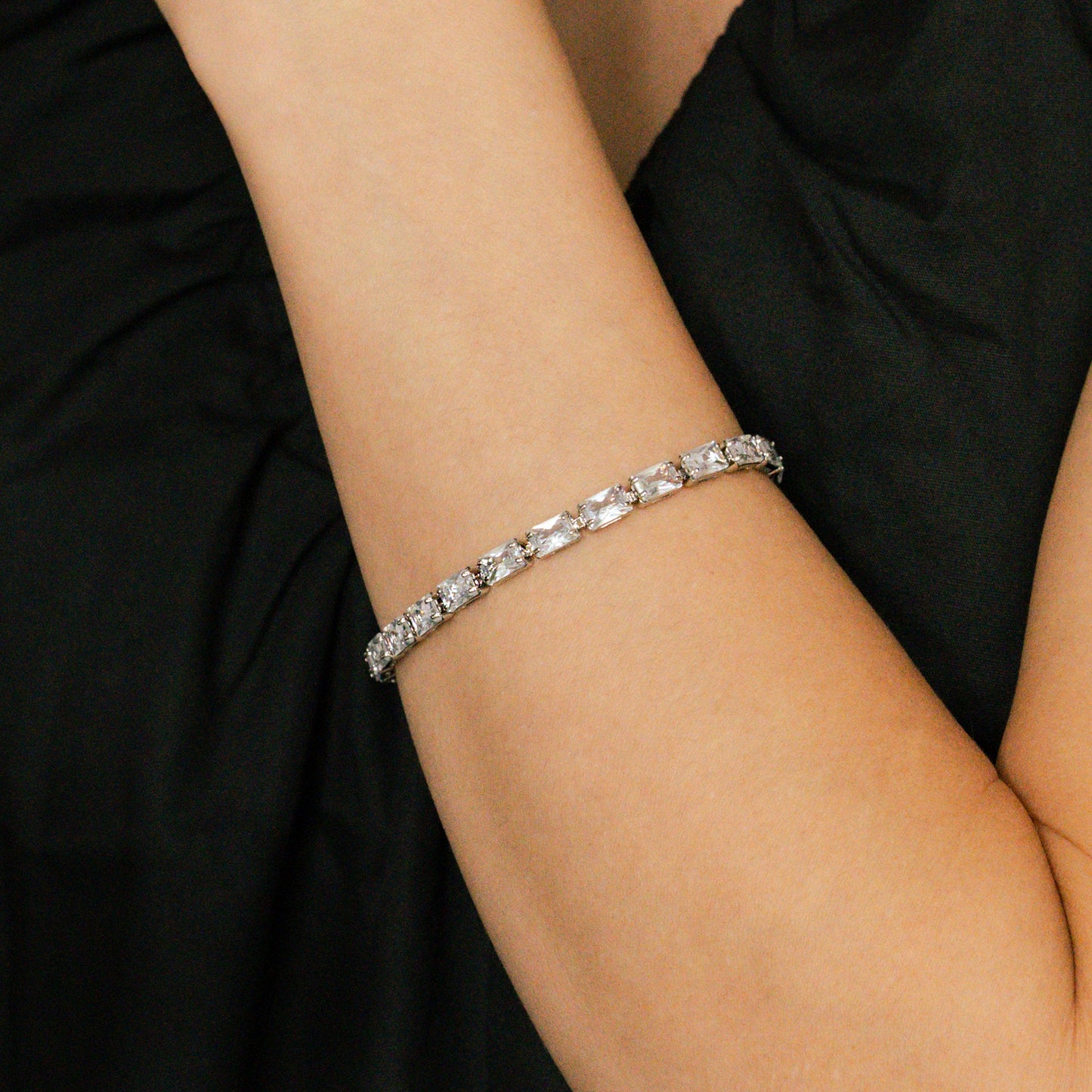 Baguette-Tennisarmband