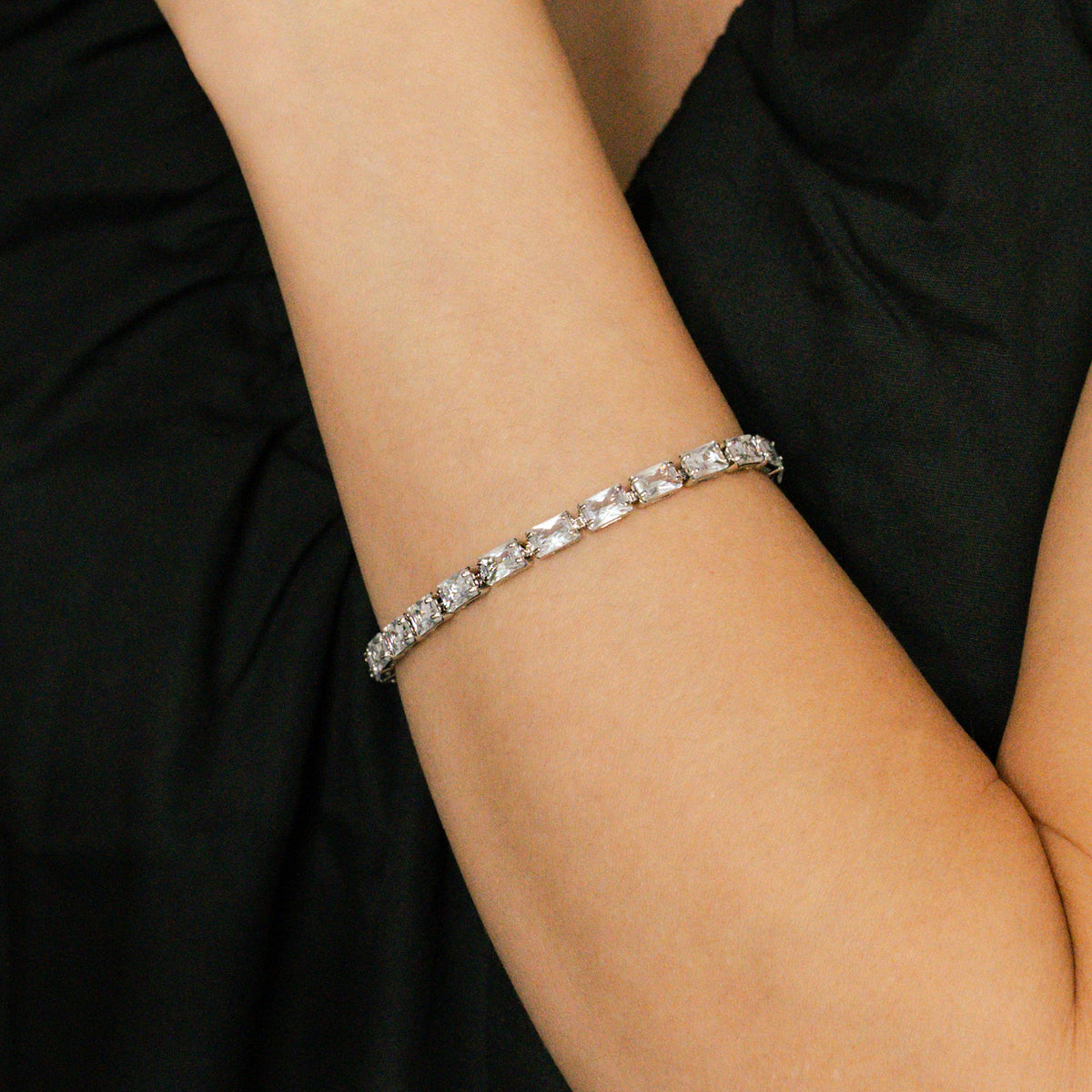 Baguette-Tennisarmband