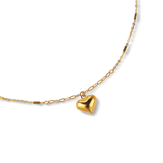 Balloon Heart with Paperclip Chain Necklace — Vanny Jewels