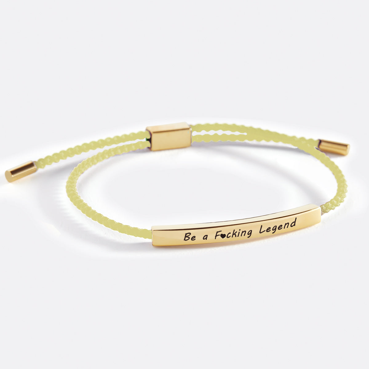 Be a F♥cking Legend Inspire Bracelet in gold tone