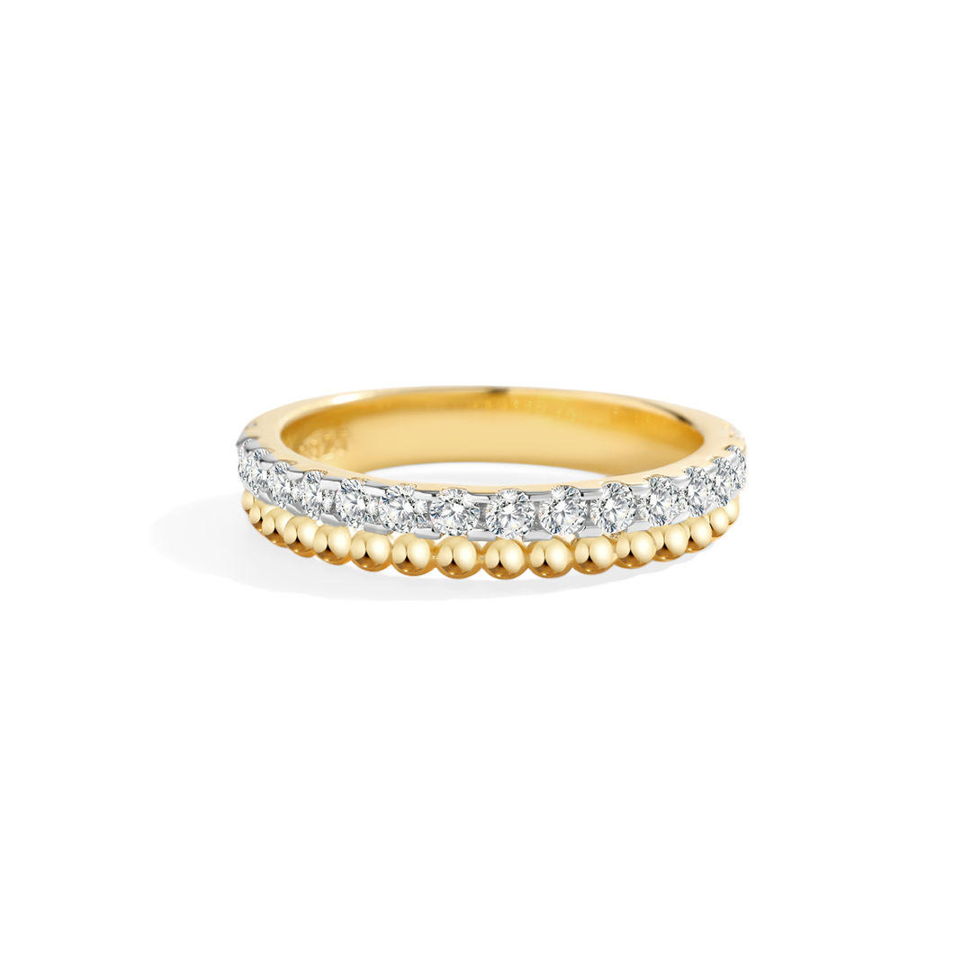 Beaded Diamond Band ring — Vanny Jewels