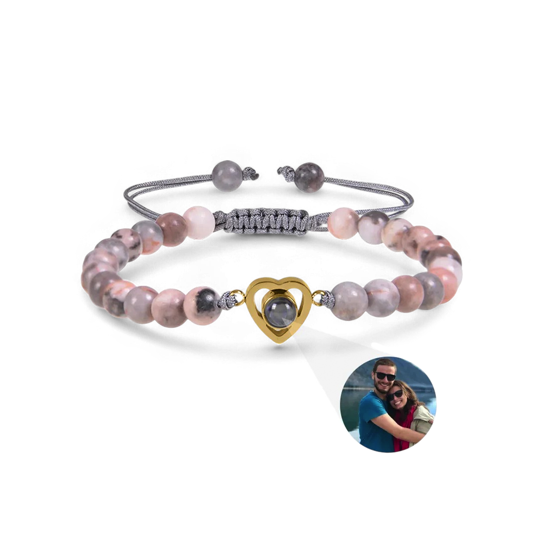 Beaded Heart Photo Bracelet — Vanny Jewels