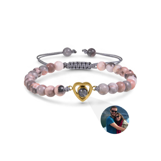 Beaded Heart Photo Bracelet — Vanny Jewels