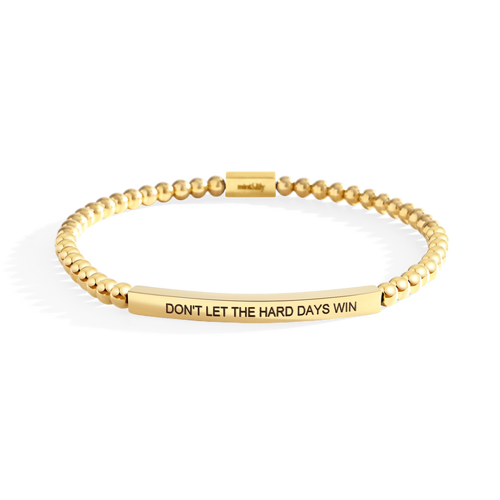 Don't Let The Hard Days Win Beaded Inspire Bracelet — Vanny Jewels