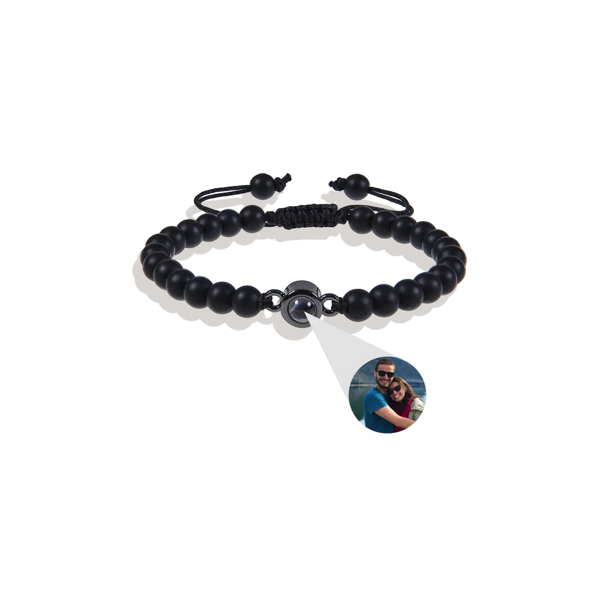 Beaded Photo Bracelet in 925 Sterling Silver — Vanny Jewels