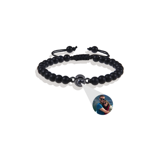 Beaded Photo Bracelet in 925 Sterling Silver — Vanny Jewels