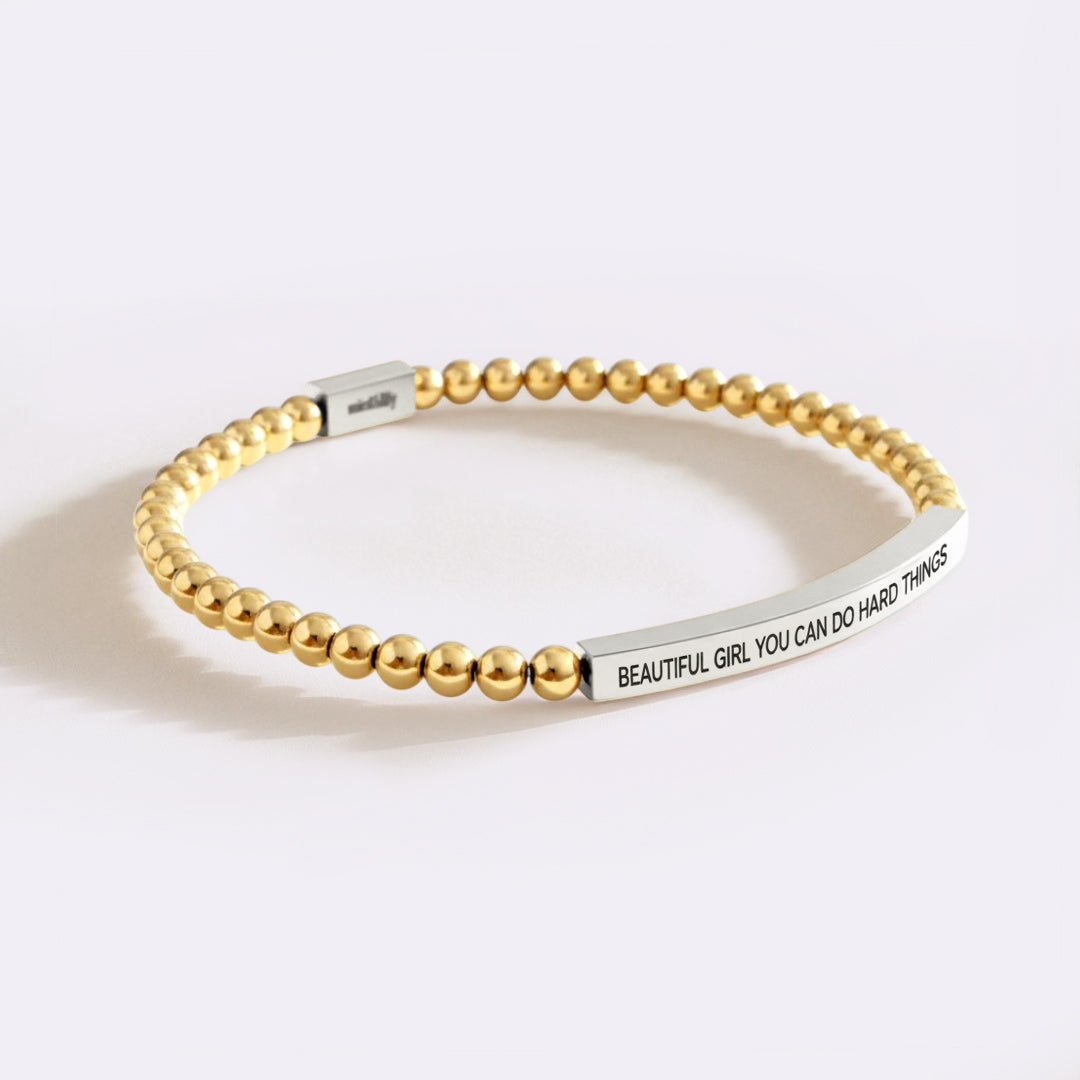 Schönes Mädchen, du schaffst schwere Dinge, Perlenarmband, Inspiration