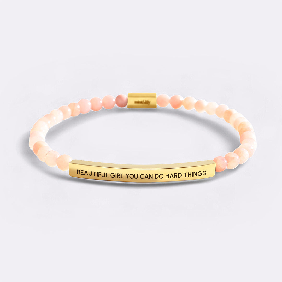Schönes Mädchen, du schaffst schwere Dinge, Perlenarmband, Inspiration
