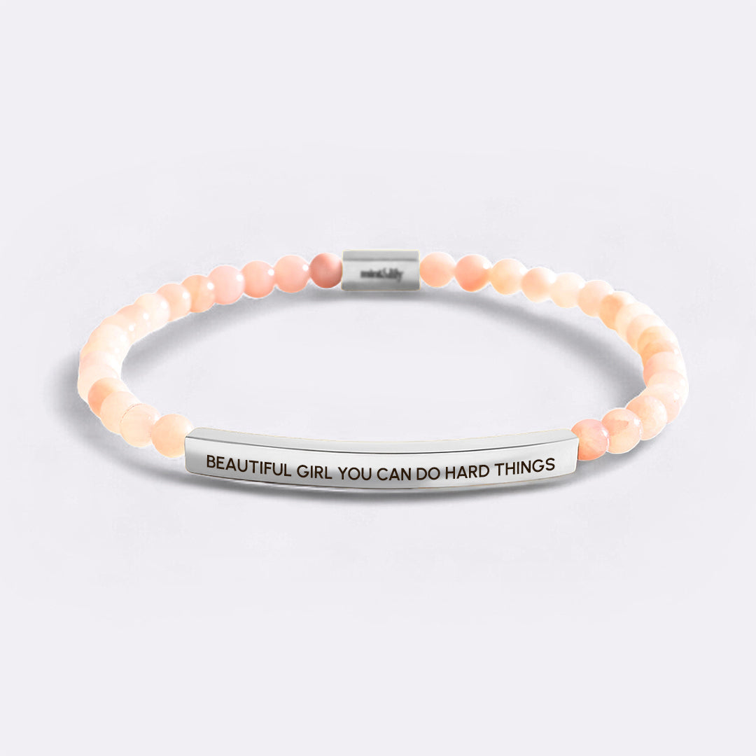 Schönes Mädchen, du schaffst schwere Dinge, Perlenarmband, Inspiration