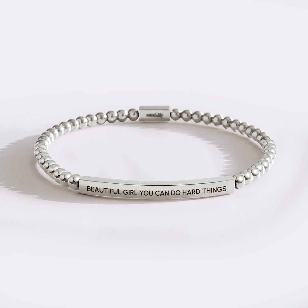 Schönes Mädchen, du schaffst schwere Dinge, Perlenarmband, Inspiration