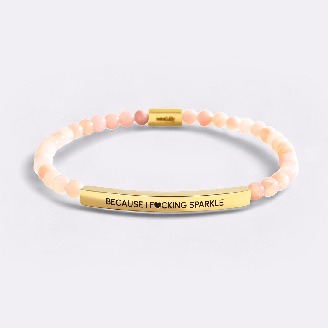 Because I F♥cking Sparkle Beaded Inspire Bracelet