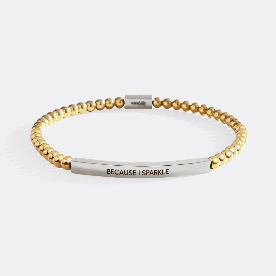 Because I Sparkle Perlenarmband Inspiriere