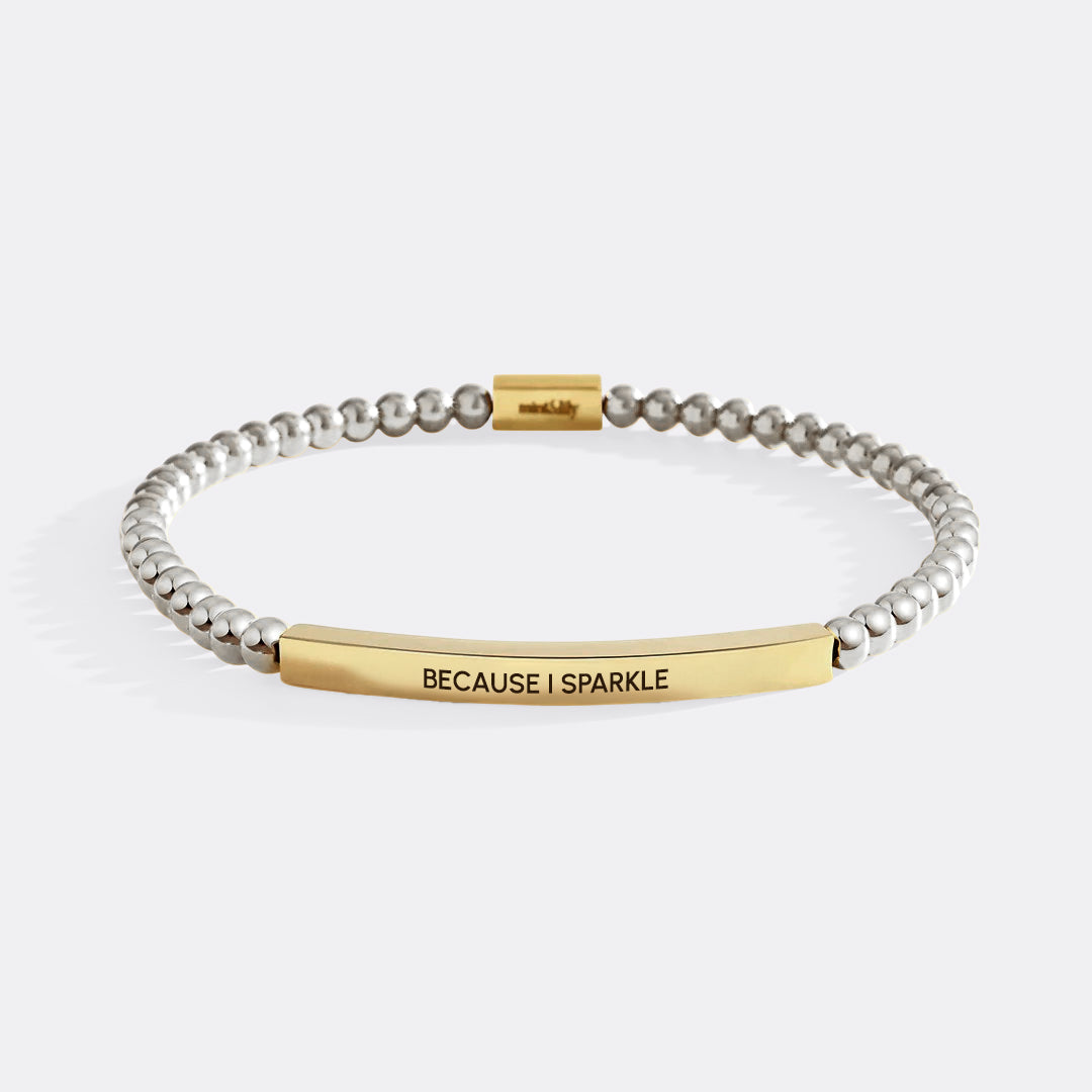 Because I Sparkle Perlenarmband Inspiriere