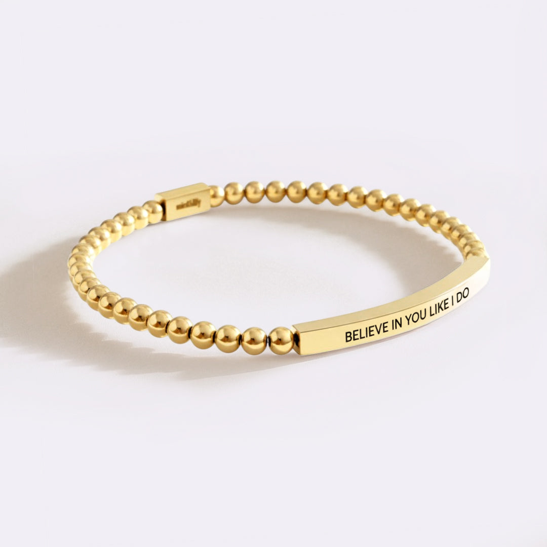 Glaube an Dich wie ich Perlenarmband Inspire