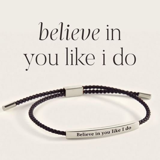 Believe in You Like I Do Inspire Bracelet in 925 Sterling Silver — Vanny Jewels